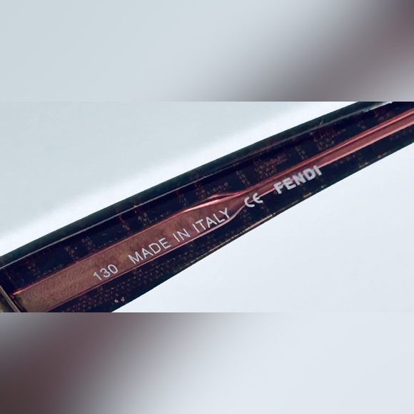 Fendi F883 Brown Rectangular Sunglasses Frames Only - Picture 7 of 8